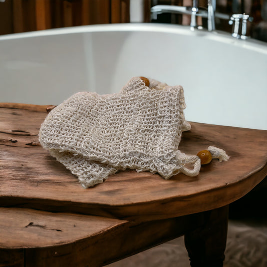 Soap Saver Exfoliating Bag with Drawstring